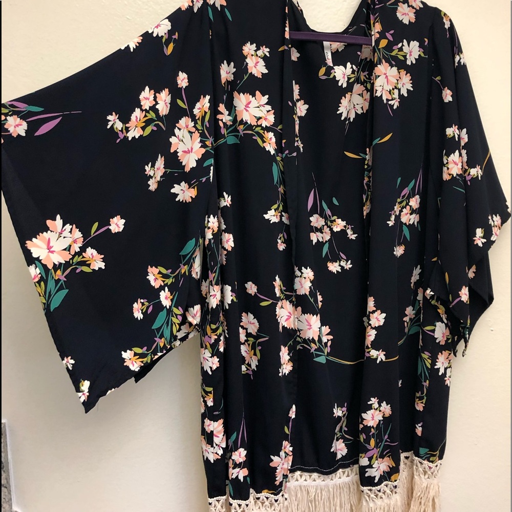 Silky soft floral kimono